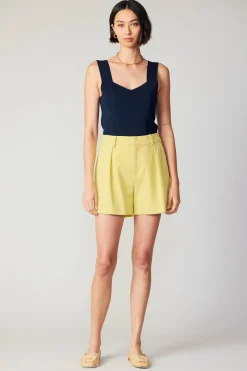 Pintucked Shorts