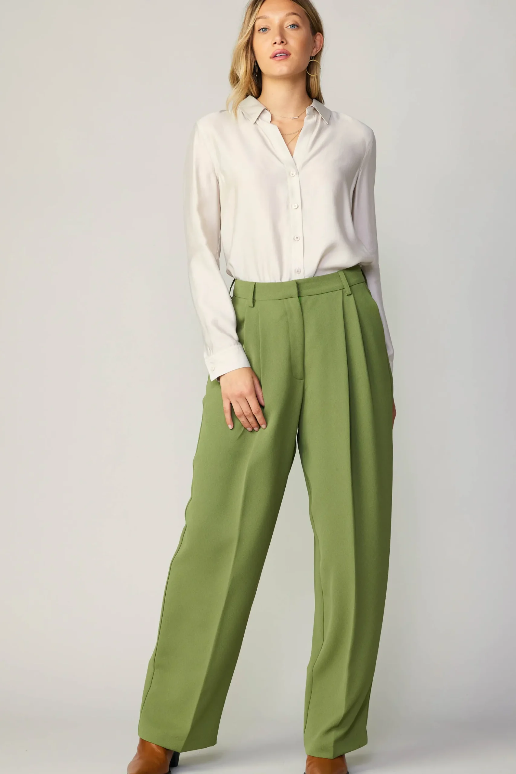 Pintucked Trousers