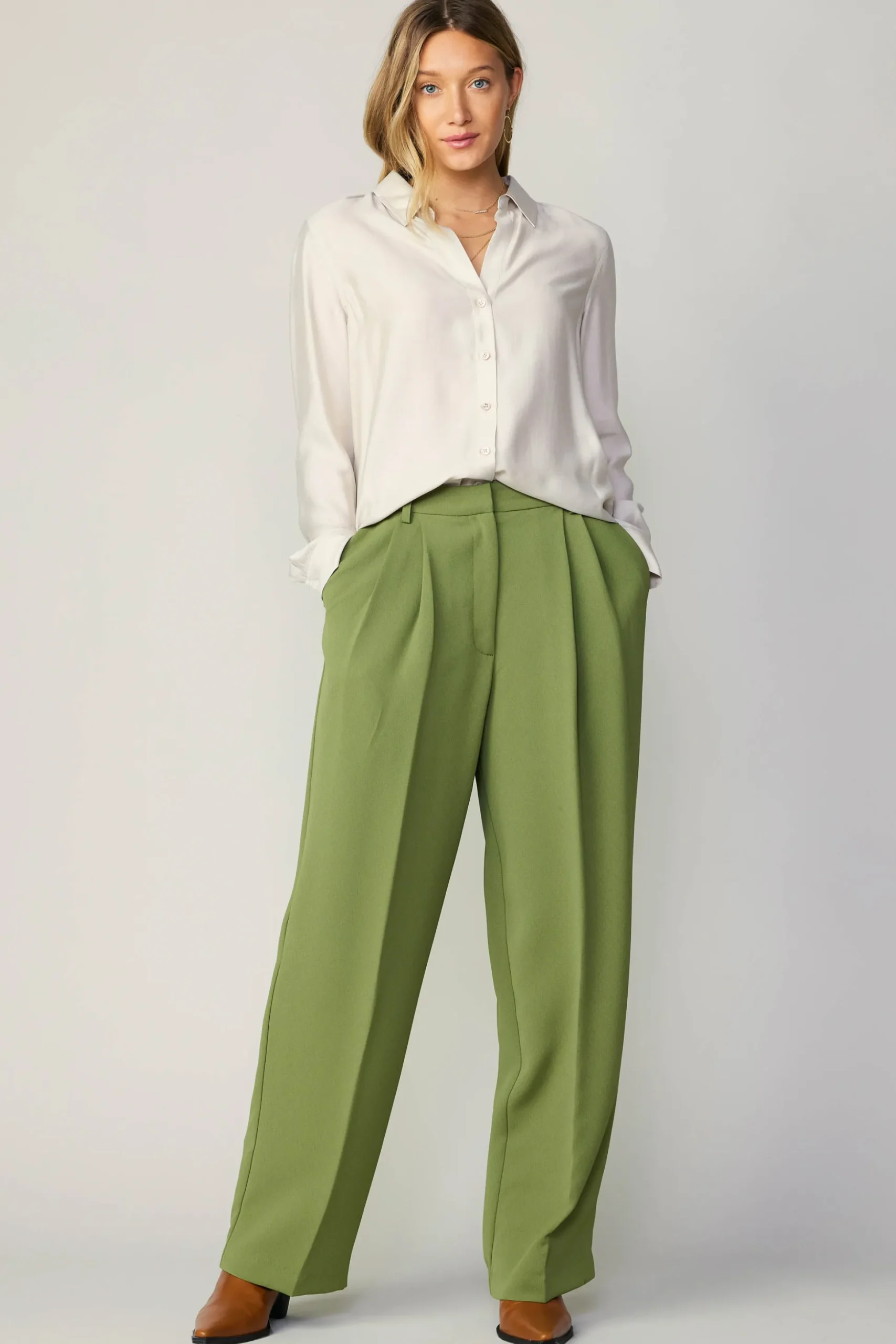 Pintucked Trousers