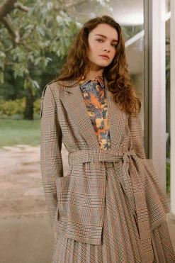 Plaid Layered Jacket