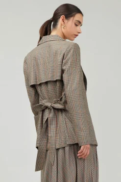 Plaid Layered Jacket