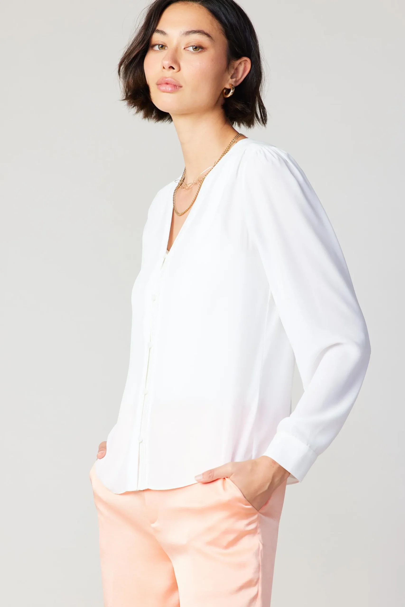 Pleat Detail Buttondown Shirt