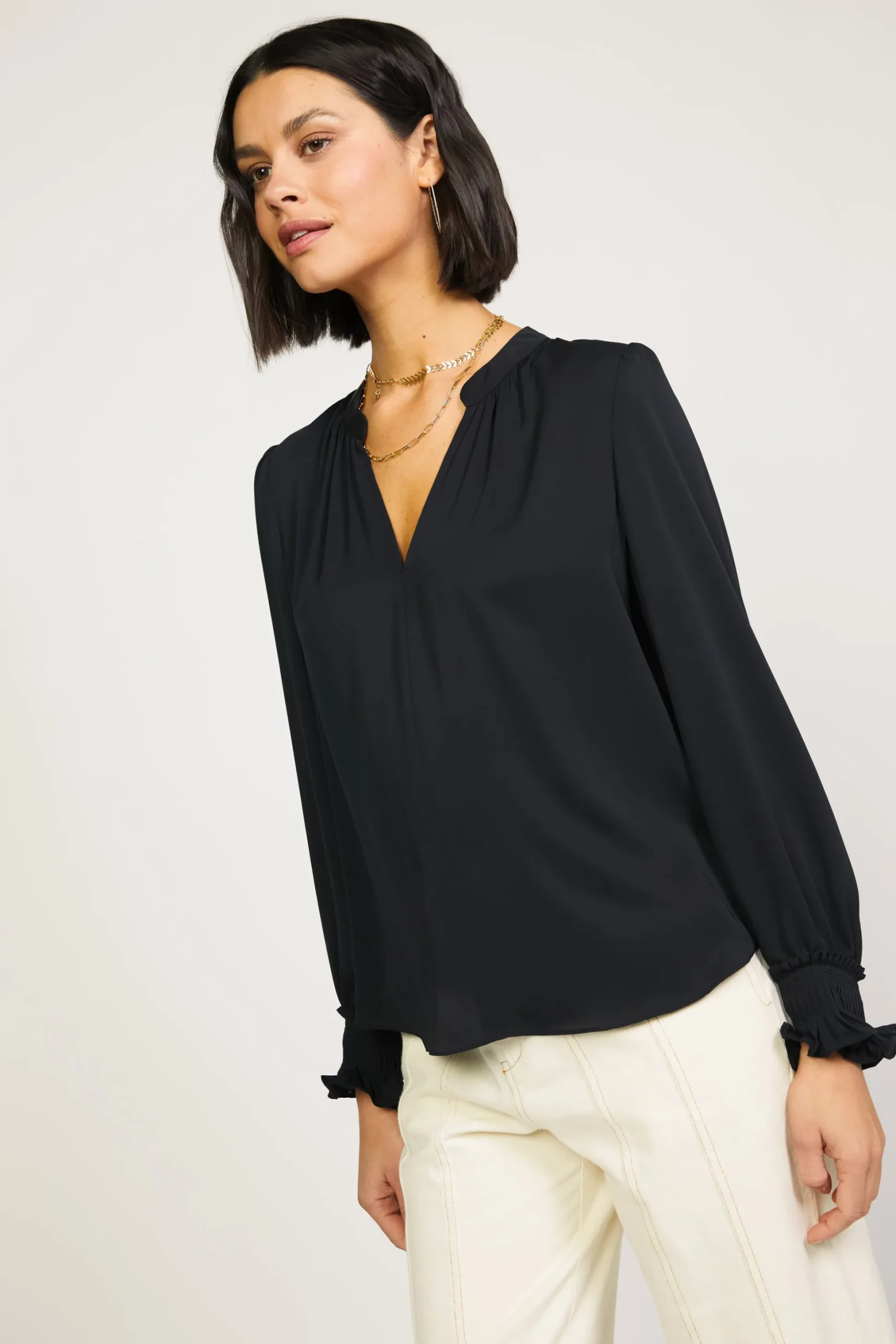 Pleated Cuff Blouse