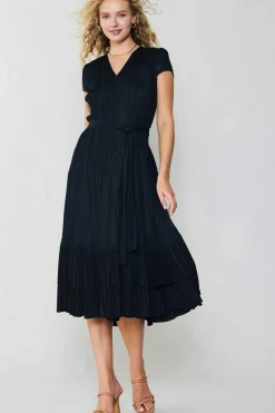 Pleated Midi Dress