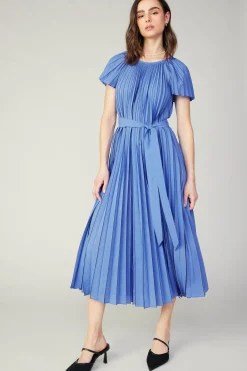 Pleated Midi Dress