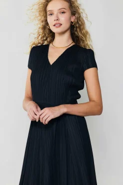 Pleated Midi Dress