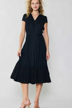 Pleated Midi Dress