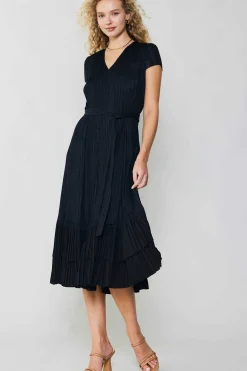 Pleated Midi Dress