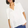 Pleated Puff Sleeve Blouse