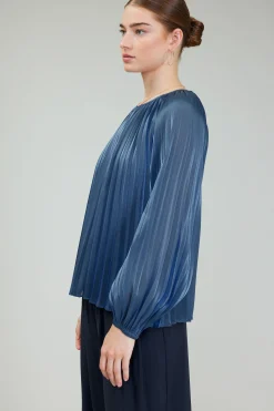Pleated Shimmery Blouse