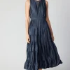 Pleated Sleeveless Maxi Dress
