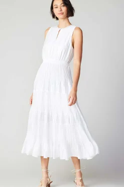 Pleated Sleeveless Maxi Dress