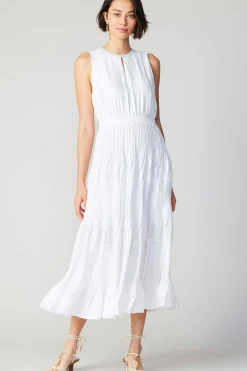 Pleated Sleeveless Maxi Dress