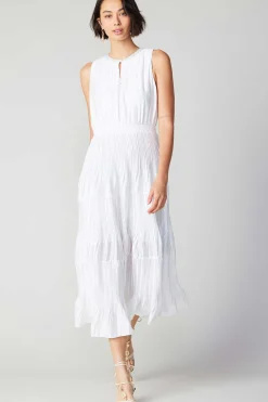 Pleated Sleeveless Maxi Dress