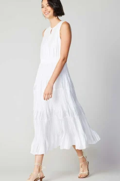 Pleated Sleeveless Maxi Dress