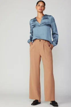Pleated Wide Leg Pant