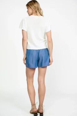 Pointelle Knit Sweater Top