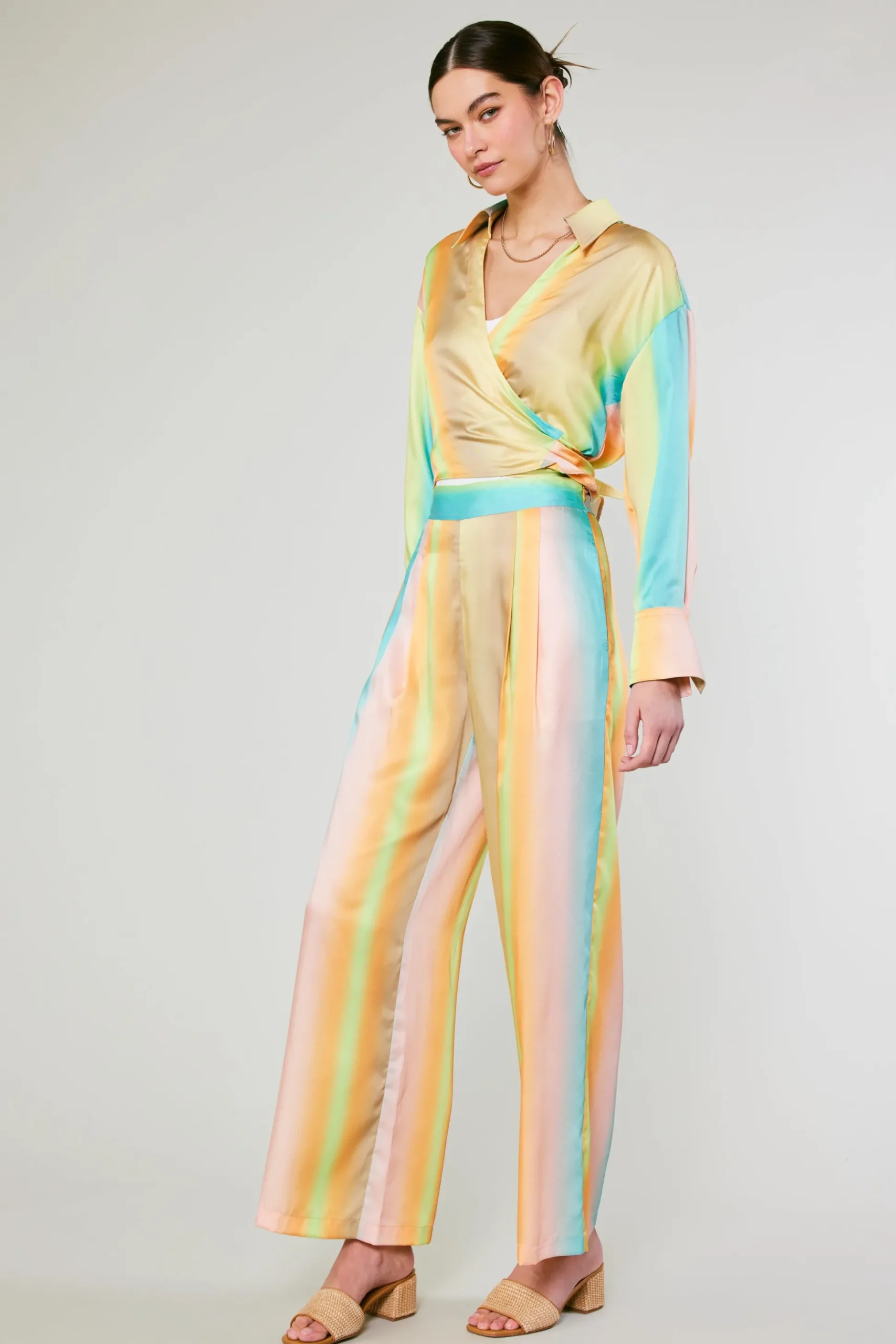 Prismatic Gradient Wide Leg Pants
