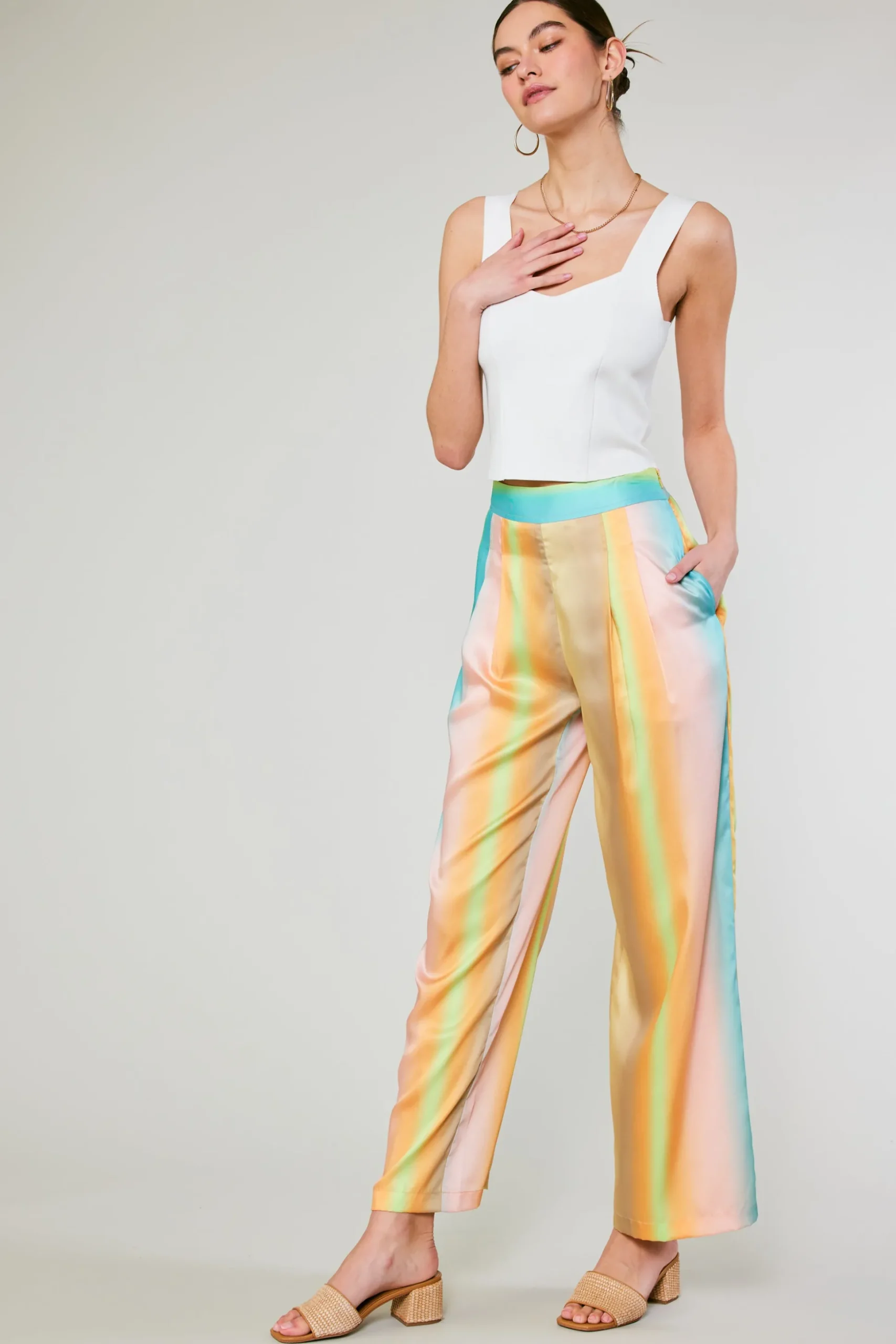 Prismatic Gradient Wide Leg Pants