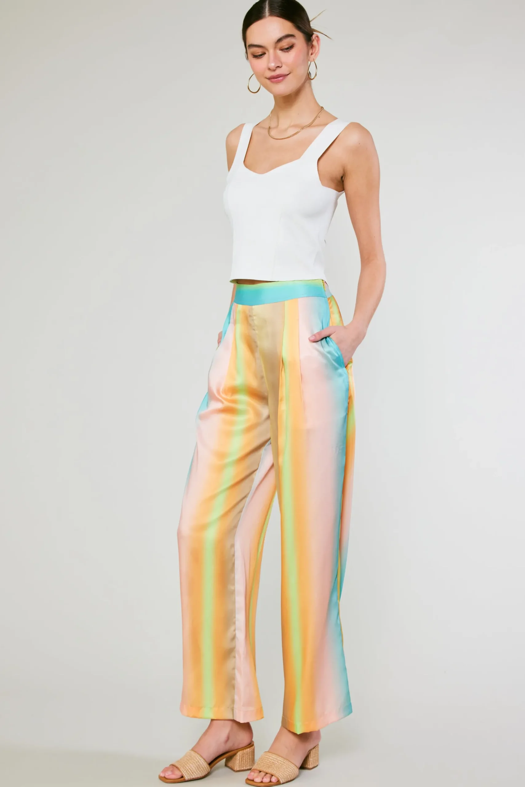 Prismatic Gradient Wide Leg Pants