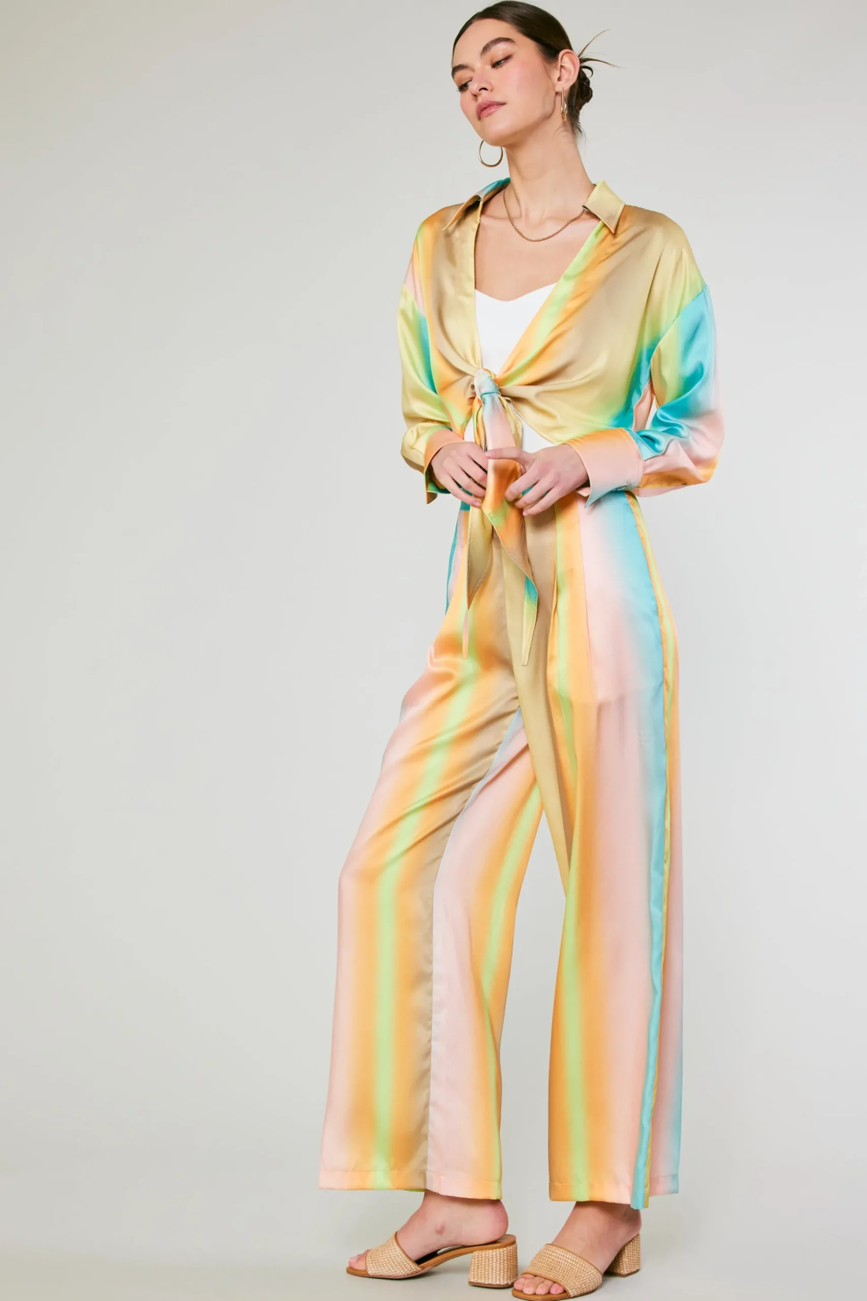 Prismatic Gradient Wide Leg Pants
