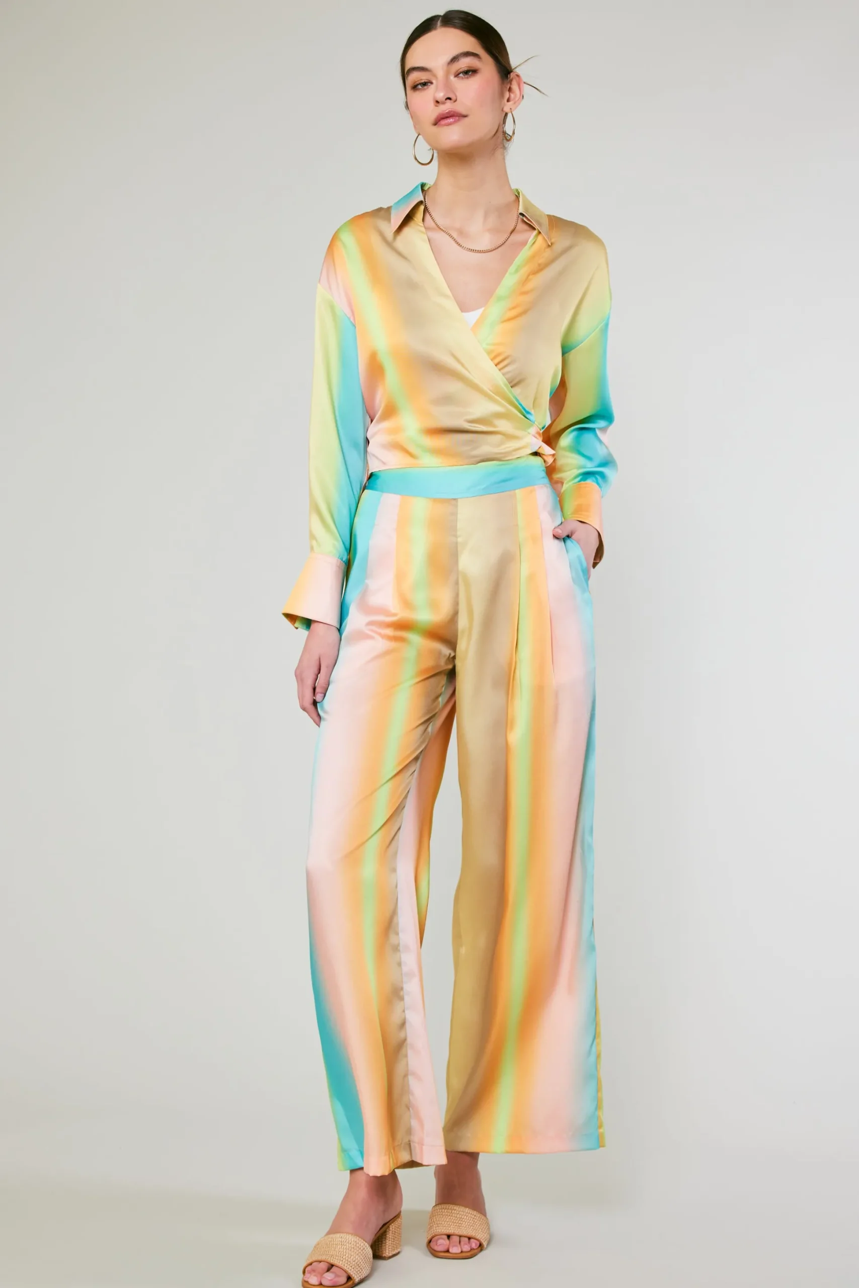 Prismatic Gradient Wide Leg Pants