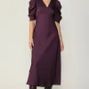 Puff Sleeve Midi Dress