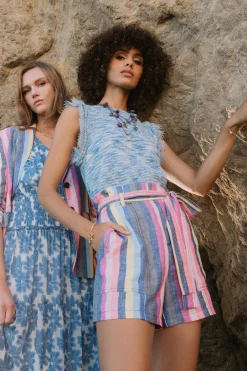 Rainbow Striped Shorts