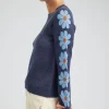 Retro Daisy Motif Sweater