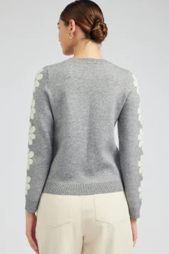 Retro Daisy Motif Sweater