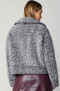 Reversible Vegan Leather Shearling Jacket