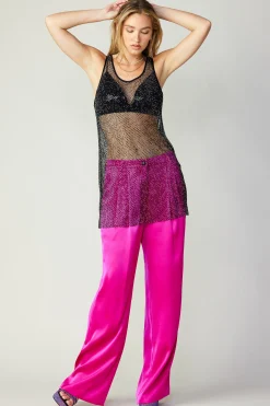 Rhinestone Mesh Tunic