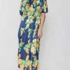 Rose Motif Maxi Dress