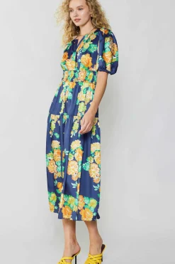 Rose Motif Maxi Dress