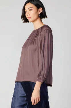 Round Neck Ruffled Top
