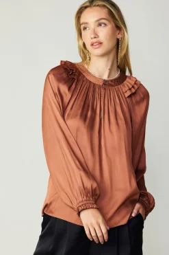 Ruffled Crewneck Blouse