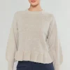 Ruffled Hem Sweater
