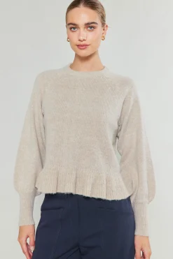 Ruffled Hem Sweater