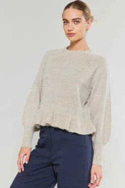 Ruffled Hem Sweater