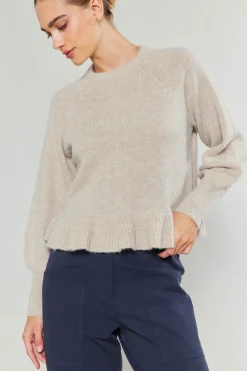 Ruffled Hem Sweater