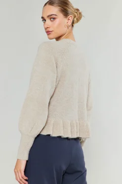 Ruffled Hem Sweater