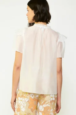 Ruffled Shoulder Blouse