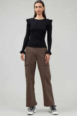 Ruffled Shoulder Top