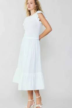 Ruffled Sleeve Sweater Dress