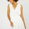 Ruffled Surplice Mini Dress