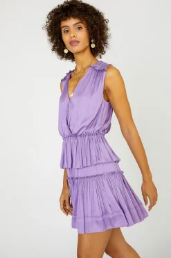 Ruffled Surplice Mini Dress