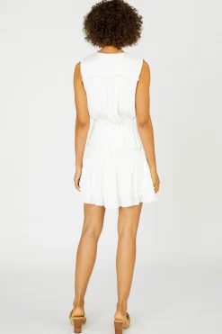 Ruffled Surplice Mini Dress