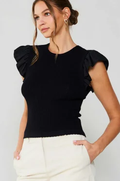 Ruffled Sweater Knit Tank