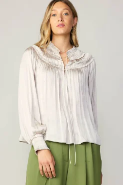 Ruffled Yoke Blouse