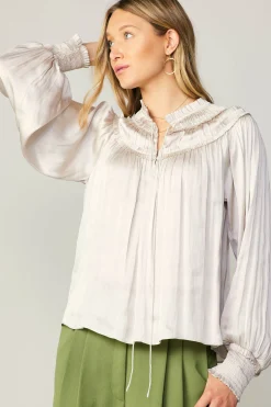 Ruffled Yoke Blouse